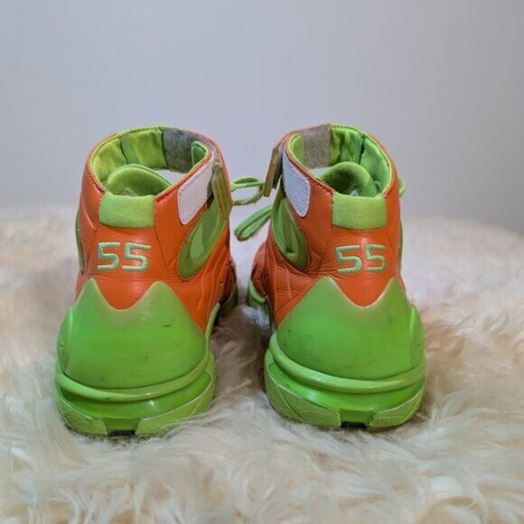 RARE Customer Green and Orange Nike Air Zoom Hurache 2k4 Men Size 9.5 Sneakers - Picture 4 of 14